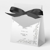 シルバー装飾 ウェディング フェイバーボックス (正面サイド)