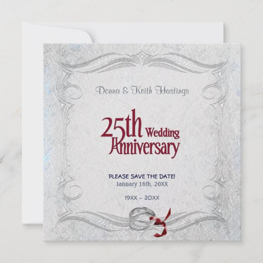 シルバー記念日 セーブザデート (正面)