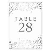 シルバー赤ん坊の息結婚のテーブル番号 テーブルナンバー (裏面)