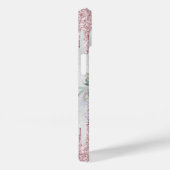 シルバー赤面ピンクフローラハート名 Case-Mate iPhoneケース (裏面 / 右)