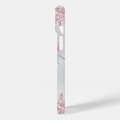 シルバー赤面ピンクフローラハート名 Case-Mate iPhoneケース (裏面 / 左)