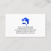 シルバー配管管青い洪水ウォーターズプラマー 名刺 (裏面)