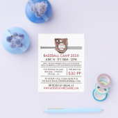 シルバー野球こうもり&ギア、野球キャンプ広告 チラシ (シングル)