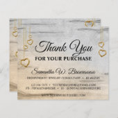 シルバー金ゴールドきらきら光る木製テクスチャードハートありがとう (正面/裏面)