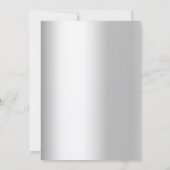 シルバー金ゴールドのボーブル星ビンテージクリスマスパーティー 招待状 (裏面)