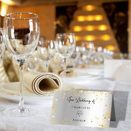 シルバー金ゴールドの名結婚前 プレイスカード