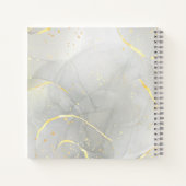 シルバー金ゴールドアーティストゲストブックfor Art Show ノートブック (裏面)