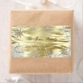 シルバー金ゴールドウィンターワンダーランドクリスマスホリデー ラベル (インサイチュ)