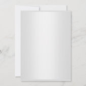 シルバー金ゴールドエレガントリーフ結婚CLASSY 招待状 (裏面)