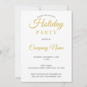 シルバー金ゴールドオーナメントスターホリデ企業のーパーティ 招待状 (裏面)