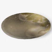 シルバー金ゴールドオーナメント ペーパープレート (アングル)