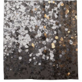 シルバー金ゴールドグリッターグラム#1(フェイクグリッター)#decor シャワーカーテン (正面)