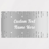 シルバー金ゴールドグリッタースパークリレーベルカスタムズ文字 ラベル (デザイン1)