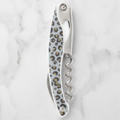 シルバー金ゴールドグリッターブラックレオパードプリント ソムリエナイフ (裏面)