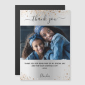 シルバー金ゴールドグリッター感謝してい写真you magnet (正面/裏面)