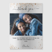 シルバー金ゴールドグリッター感謝してい写真you magnet (正面)