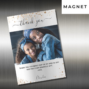 シルバー金ゴールドグリッター感謝してい写真you magnet
