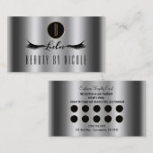 シルバー金ゴールドシャインまつげ顧客ロイヤリティカード ロイヤリティカード (正面/裏面)