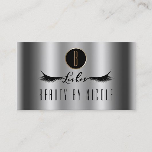 シルバー金ゴールドシャインまつげ顧客ロイヤリティカード ロイヤリティカード (正面)