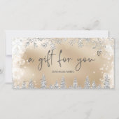 シルバー金ゴールドスノウマツのロゴギフト券 (正面)