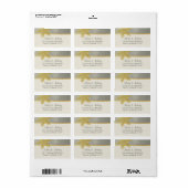 シルバー金ゴールドスノーフレークウィンターウェディングアドレス ラベル (フルシート)