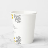 シルバー金ゴールドスノーフレークウィンタースウィート16 紙コップ (左)