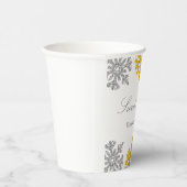 シルバー金ゴールドスノーフレークウィンタースウィート16 紙コップ (右)