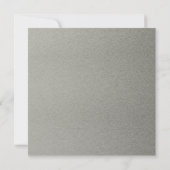 シルバー金ゴールドスノーフレークスクエアウィンターウェディング 招待状 (裏面)