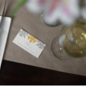 シルバー金ゴールドスノーフレーク冬の結婚式 プレイスカード