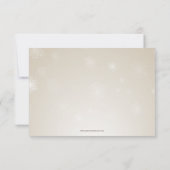 シルバー金ゴールドスノーフレーク冬の結婚式svp 出欠カード (裏面)