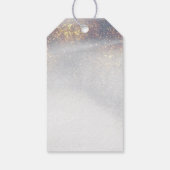 シルバー金ゴールドスパークル水の色結婚は有難う ギフトタグ (裏面)