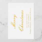 シルバー金ゴールドバラゴールドフォイルクリスマスホリデーカード 箔シーズンカード (正面)