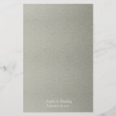 シルバー金ゴールドパールスノーフレーク冬のウェディングメニュー (裏面)