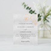 シルバー金ゴールドフローラ予算結婚式招待状 (スタンド正面)