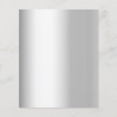 シルバー金ゴールドフローラ予算結婚式招待状 (裏面)