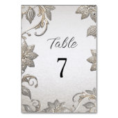 シルバー金ゴールドフローラ表の番号 テーブルナンバー (裏面)