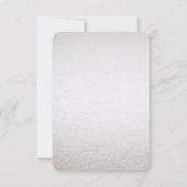 シルバー金ゴールドフローラRSVPカード 出欠カード (裏面)