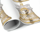 シルバー金ゴールドベルホワイトラッピング紙 ラッピングペーパー (ロールコーナー)