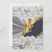 シルバー金ゴールドホワイトレフォーマルース結婚ズ 招待状 (裏面)