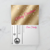 シルバー金ゴールドメリークリスマス カード (内部)