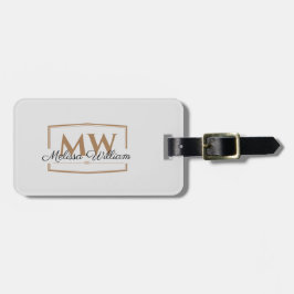 シルバー金ゴールドモノグラム名 ラゲッジタグ