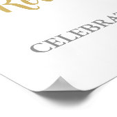 シルバー金ゴールドリタイアカスタムパーティー18x24 ポスター (角)