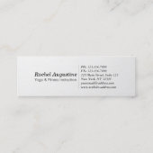 シルバー金ゴールドロータスヨガメディテーション霊気インストラクター スキニー名刺 (裏面)