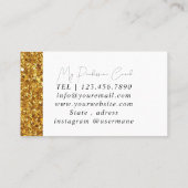 シルバー金ゴールド大理石ダイヤモンドコーチ名刺 名刺 (裏面)