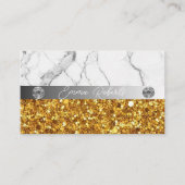 シルバー金ゴールド大理石ダイヤモンドコーチ名刺 名刺 (正面)
