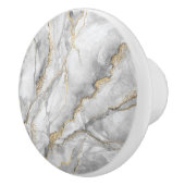 シルバー金ゴールド大理石 セラミックノブ (右)