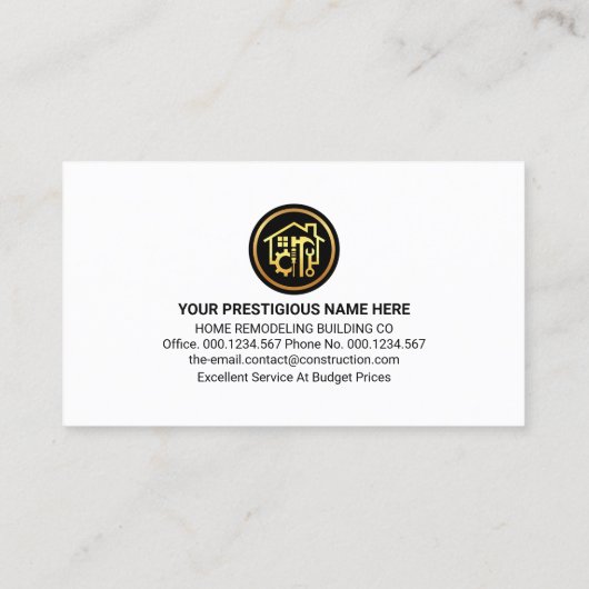 シルバー金ゴールド対角の手書きツール 名刺 (裏面)