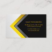 シルバー金ゴールド幾何学金融モダンブラック 名刺 (裏面)