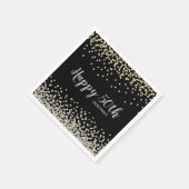 シルバー金ゴールド紙吹雪50th誕生日パーティー スタンダードカクテルナプキン (角)