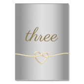 シルバー金ゴールド結婚スクリプトのテーブル番号 テーブルナンバー (裏面)